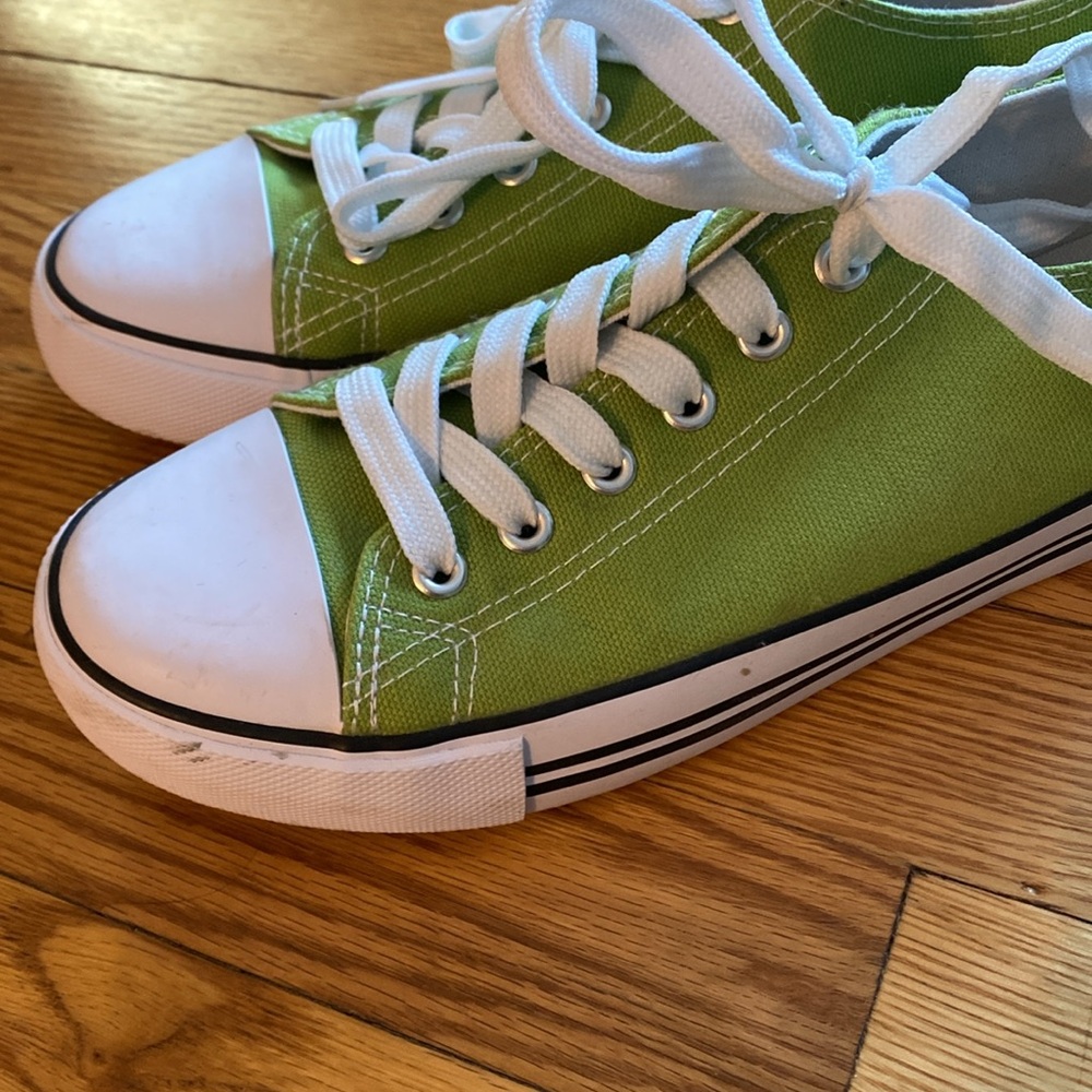 Epic Step womens lime green canvas sneakers - Picture 8 of 8